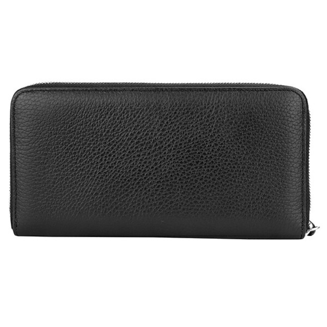 新品 アルマーニ ARMANI 長財布(ラウンドファスナー) WALLET WITH WRAP-AROUND ZIP ブラック/エメラルド