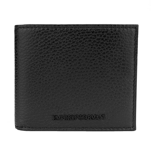 新品 アルマーニ ARMANI 2つ折り財布 WALLET ブラック オフ 8960円