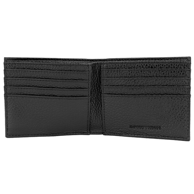 新品 アルマーニ ARMANI 2つ折り財布 WALLET ブラック 3