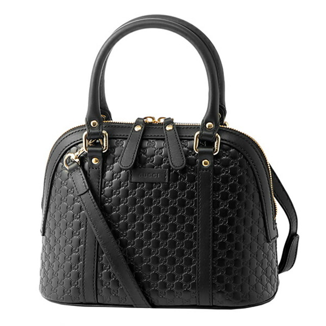 GUCCI グッチ ハンドバッグ マイクロシマ シマ バッグ ブラック-