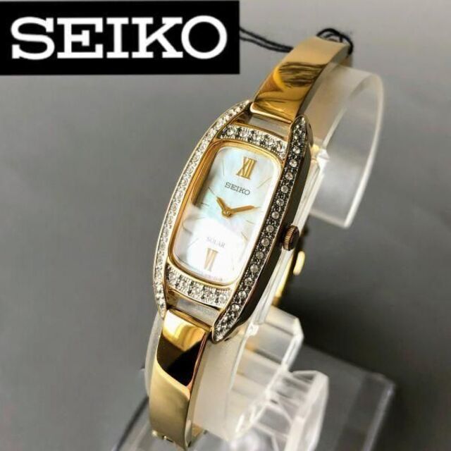 【展示品】スワロフスキーダイヤ SEIKO セイコー ソーラー レディース腕時計
