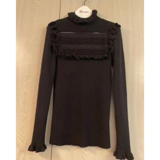 レッドヴァレンティノ(RED VALENTINO)のレッドヴァレンティノ　レースフリルニット(ニット/セーター)