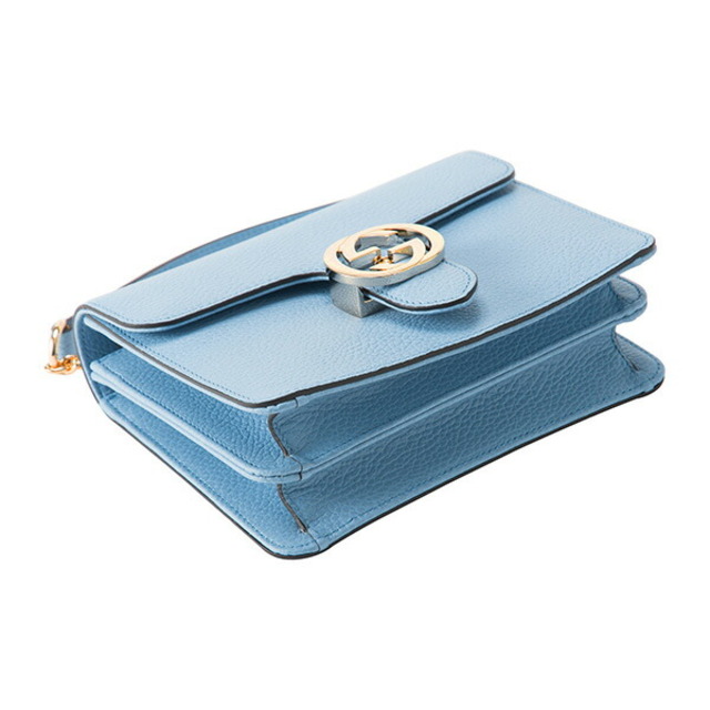 新品 グッチ GUCCI ショルダーバッグ ダラーカーフ ライトブルー 水色