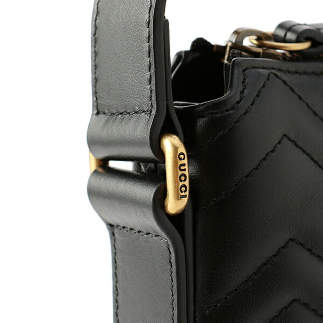 Gucci(グッチ)の新品 グッチ GUCCI ショルダーバッグ ジージーマーモント ブラック メンズのバッグ(ショルダーバッグ)の商品写真