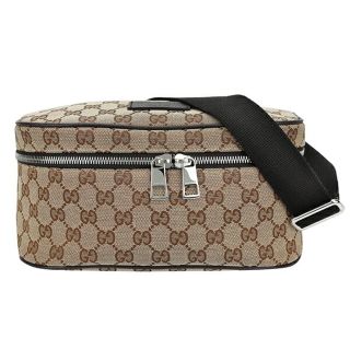 グッチ(Gucci)の新品 グッチ GUCCI ウエストバッグ・ボディバッグ GGキャンバス ベージュ ブラウン(ボディーバッグ)