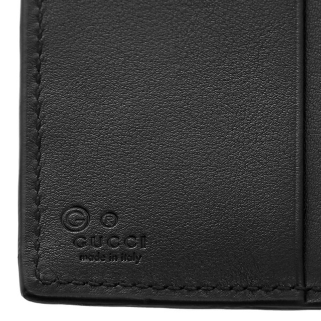 Gucci(グッチ)の新品 グッチ GUCCI 2つ折り財布 マイクロ グッチ シマ ブラック 黒 メンズのファッション小物(折り財布)の商品写真