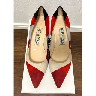 ネブローニ スエード パンプス パッチワーク 37 | 新品 NEBULONIE