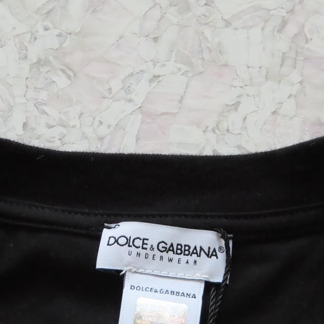 DOLCE&GABBANA(ドルチェアンドガッバーナ)の新品ドルチェ＆ガッバーナロゴＴシャツ半袖黒色ＭブラックDolce&Gabbana メンズのトップス(Tシャツ/カットソー(半袖/袖なし))の商品写真