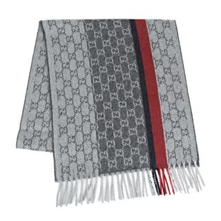 グッチ(Gucci)の新品 グッチ GUCCI マフラー・ストール  ライトグレー(マフラー/ショール)