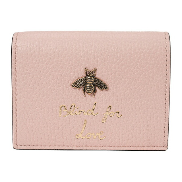新品 グッチ GUCCI 2つ折り財布 アニマリエ ライトピンク | testes