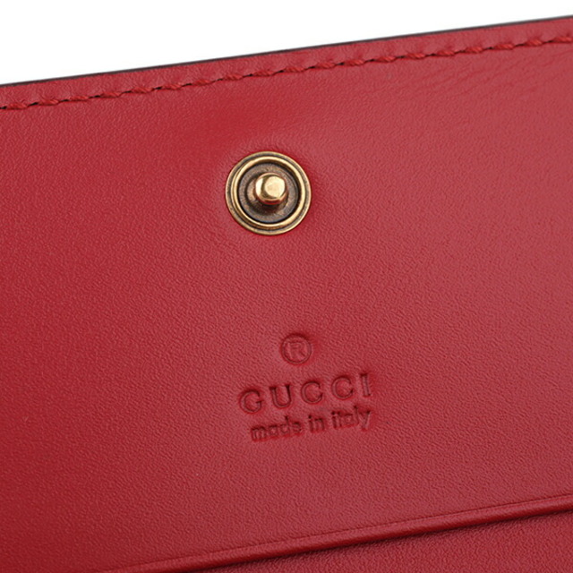 Gucci - 新品 グッチ GUCCI 2つ折り財布 クイーンマーガレット レッド