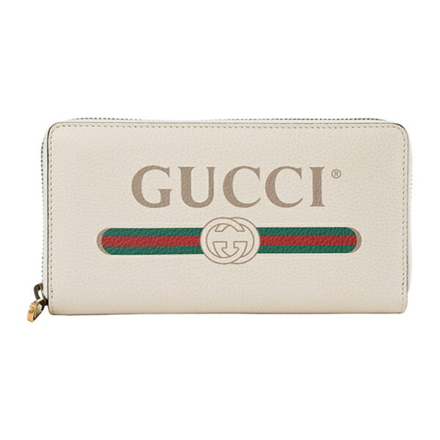 【送料無料/新品】 Gucci - 新品 グッチ GUCCI 長財布 グッチプリント ホワイト 財布