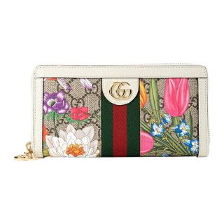 グッチ(Gucci)の新品 グッチ GUCCI 長財布 オフィディア GG フローラ ベージュ/エボニー(財布)