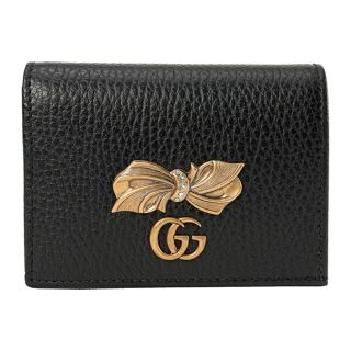 Gucci   新品 グッチ GUCCI 2つ折り財布 GGマーモント ブラックの通販