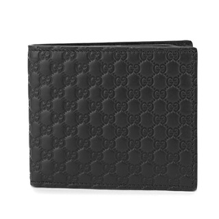 グッチ(Gucci)の新品 グッチ GUCCI 2つ折り財布 マイクロ グッチシマ ブラック 黒(折り財布)