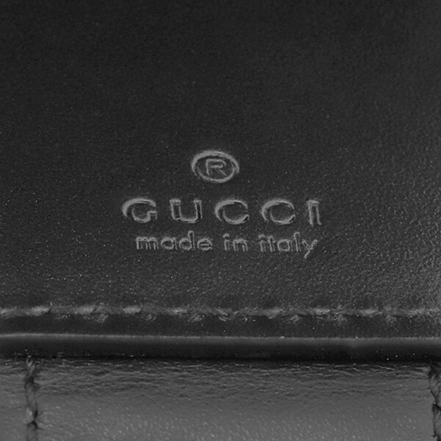 Gucci(グッチ)の新品 グッチ GUCCI カードケース マイクロ グッチ シマ ブラック メンズのファッション小物(名刺入れ/定期入れ)の商品写真