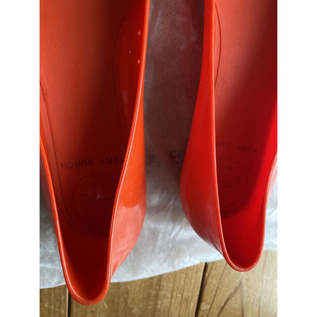 Tory Burch(トリーバーチ)のトリーバーチ　レインシューズ　バレエシューズ　ラバーシューズ　26cm 10 レディースの靴/シューズ(バレエシューズ)の商品写真