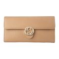 新品 グッチ GUCCI 長財布 ダラーカーフ ローズベージュ