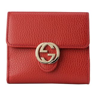 グッチ(Gucci)の新品 グッチ GUCCI 2つ折り財布 ダラーカーフ レッド(財布)