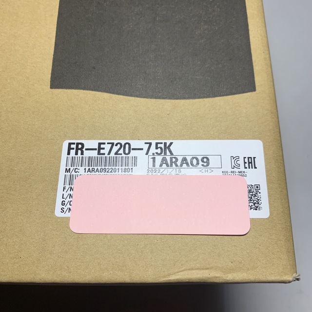 国内正規 新品未開封 三菱電機 FR-E720-7.5K 1台 インバータ