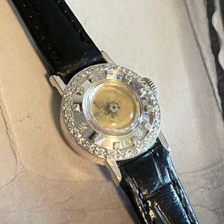 ジャガールクルト(Jaeger-LeCoultre)のルクルト レディース アンティーク時計 ミステリー文字盤 14K ダイヤ 手巻き(腕時計)