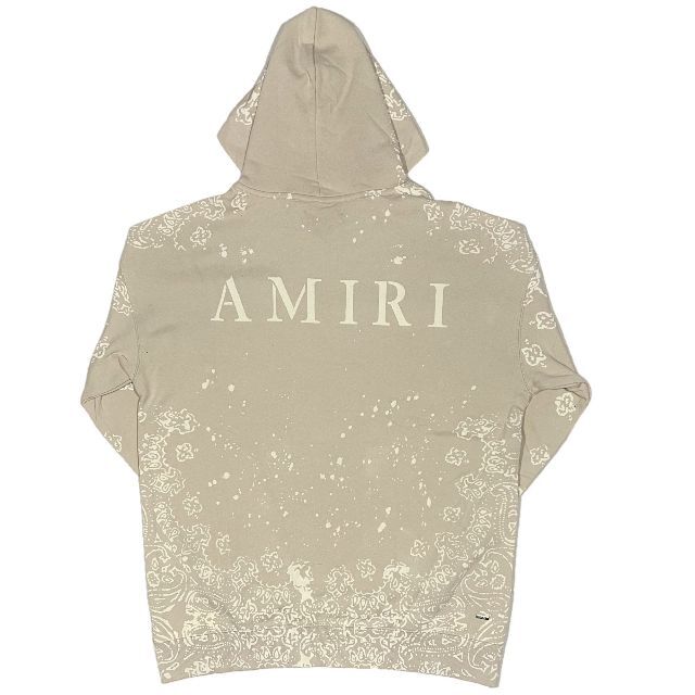 AMIRI アミリ バンダナ柄 ブリーチ プルオーバーパーカー ブラウン XL