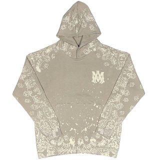AMIRI アミリ バンダナ柄 ブリーチ プルオーバーパーカー クリーム M