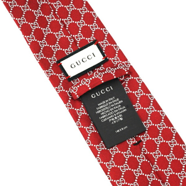 Gucci(グッチ)の新品 グッチ GUCCI ネクタイ GGパターン レッド メンズのファッション小物(ネクタイ)の商品写真