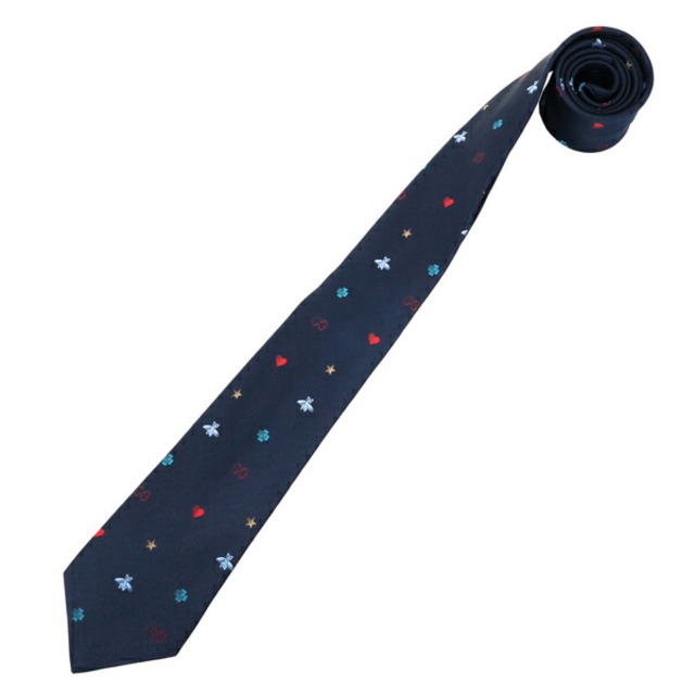 GUCCI - 新品 グッチ GUCCI ネクタイ シンボルズ ネイビーの通販