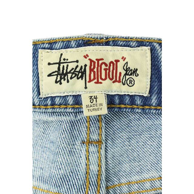 STUSSY(ステューシー)のステューシー ×ノマ NOMA BIG OL JEAN Stone Wash ワッペンロゴ刺繍デニムパンツ メンズ 34 メンズのパンツ(デニム/ジーンズ)の商品写真