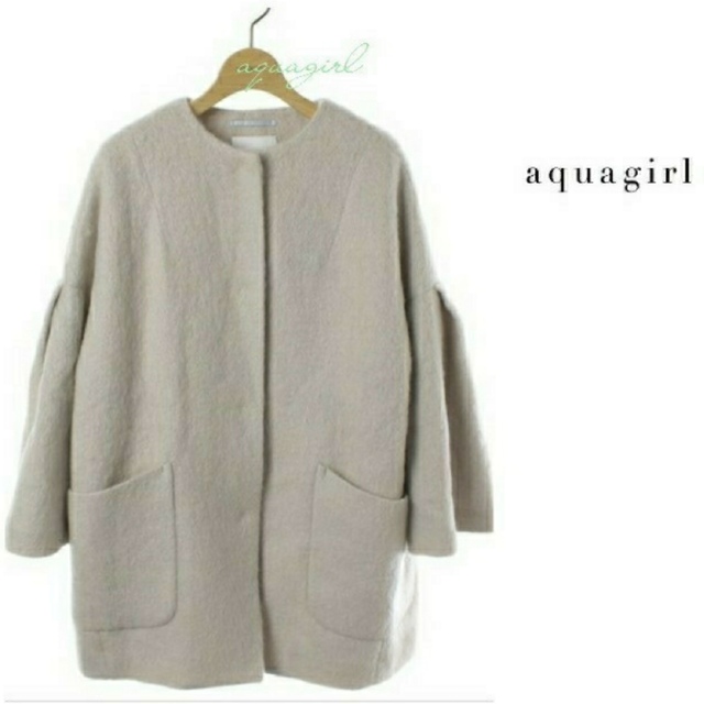 aquagirl(アクアガール)のアクアガール　ノーカラーコート　 レディースのジャケット/アウター(ノーカラージャケット)の商品写真