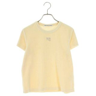 アレキサンダーワン(Alexander Wang)のアレキサンダーワン 22SS ラインストーンロゴベロアショートTシャツ レディース XS(Tシャツ(半袖/袖なし))