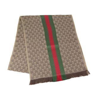 グッチ(Gucci)の新品 グッチ GUCCI マフラー・ストール GGパターン ブラウン(マフラー/ショール)