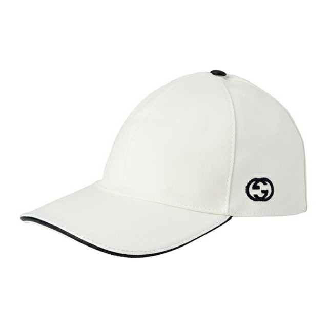 Gucci(グッチ)の新品 グッチ GUCCI 帽子 キャンバス ホワイト レディースの帽子(キャップ)の商品写真