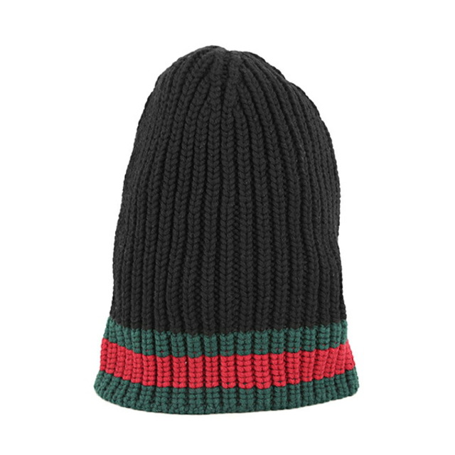 Gucci(グッチ)の新品 グッチ GUCCI ニットキャップ ウェブ ブラック レディースの帽子(ニット帽/ビーニー)の商品写真