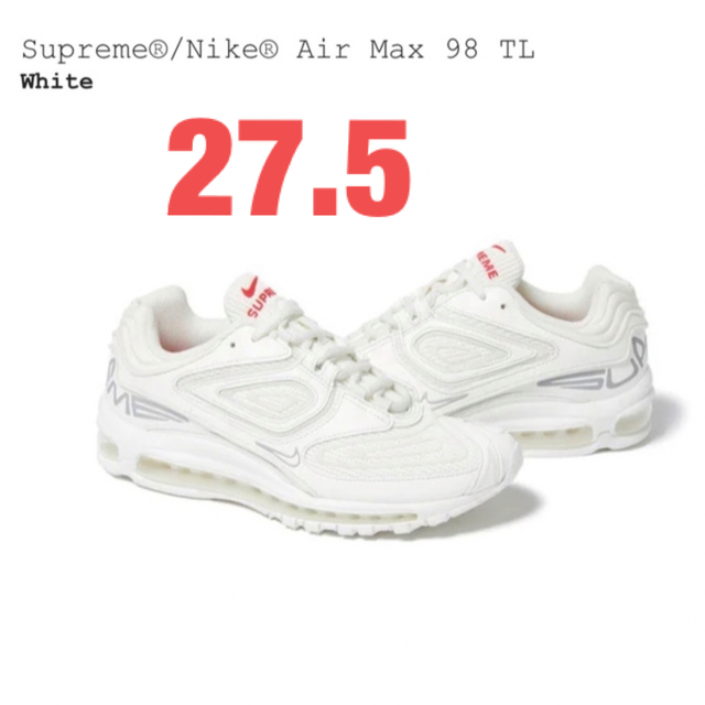 Supreme(シュプリーム)のSupreme NIKE Air Max 98 TL White 27.5cm メンズの靴/シューズ(スニーカー)の商品写真