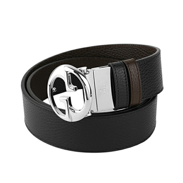 新品 グッチ GUCCI ベルト ダラーカーフ ブラック/ディープブラウン | フリマアプリ ラクマ