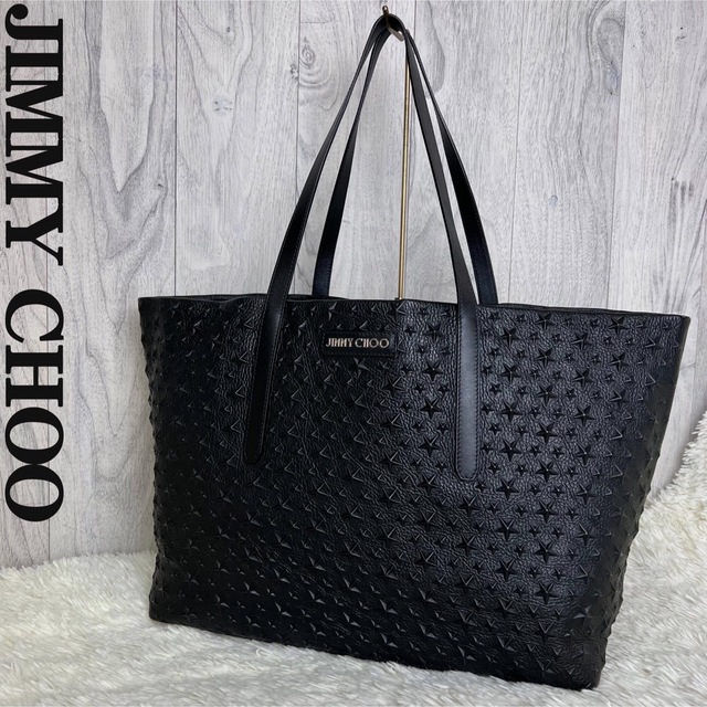 【美品】JIMMY CHOO PIMLICO ROCK ビックスタートートバッグ