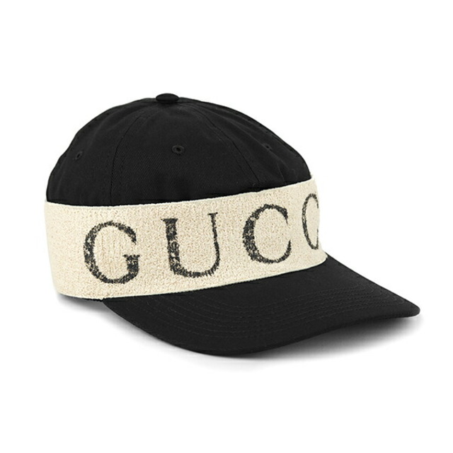 Gucci - 新品 グッチ GUCCI キャップ ロゴ ヘッドバンド ブラック 黒