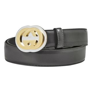 グッチ(Gucci)の新品 グッチ GUCCI ベルト インターロッキングG ダークグレー(ベルト)