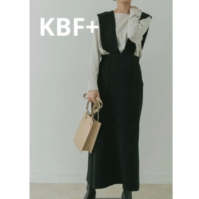 KBF+(ケービーエフプラス)のKBF+　ロングニットジャンパースカート レディースのワンピース(ロングワンピース/マキシワンピース)の商品写真