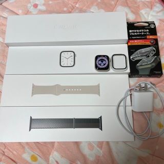 アップルウォッチ(Apple Watch)のApple Watch Series 7 GPS 41mm スターライト(腕時計(デジタル))