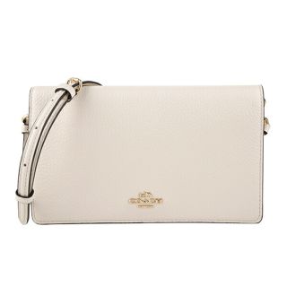 コーチ(COACH)の新品 コーチ COACH ショルダーバッグ アンナ フォルドオーバー クロスボディ クラッチ ホワイト 白(ショルダーバッグ)