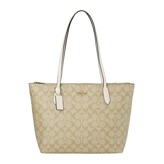 COACH - 新品 コーチ COACH トートバッグ ジップ トート ベージュの