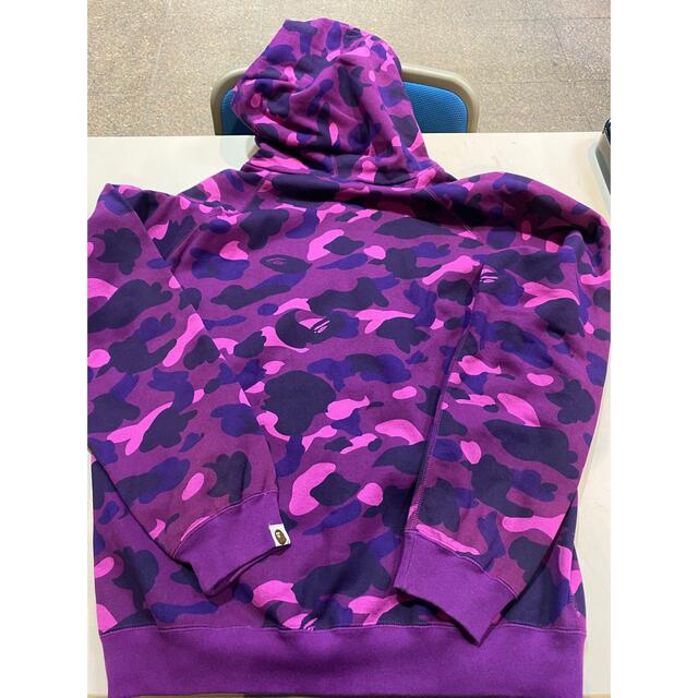 A BATHING APE - APE カラーカモ ラインストーン パーカー Lの通販 by ...