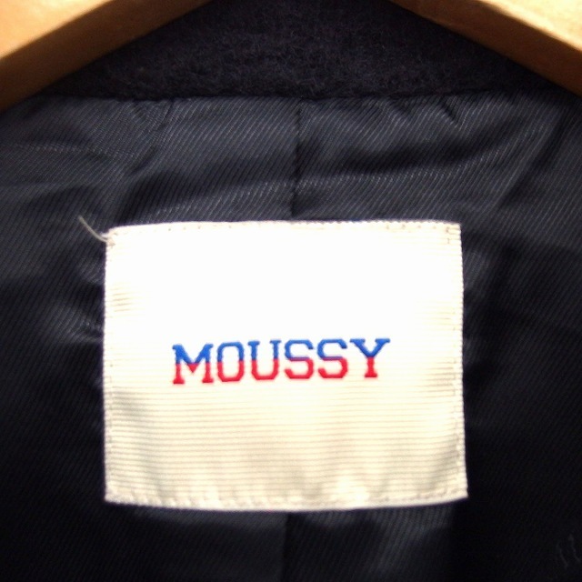moussy(マウジー)のマウジー チェスター コート アウター ミドル ウール 無地 2 黒 ブラック レディースのジャケット/アウター(その他)の商品写真