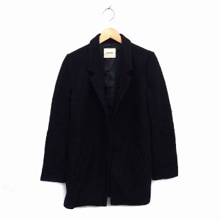 マウジー(moussy)のマウジー チェスター コート アウター ミドル ウール 無地 2 黒 ブラック(その他)