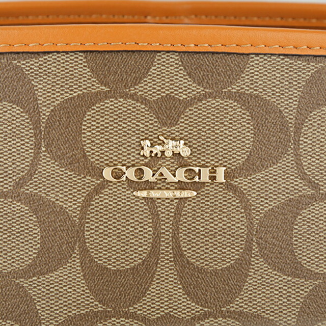 新品 コーチ COACH ハンドバッグ ドローストリング キャリーオール ブラウン