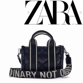 ❤️新品未使用❤️ZARA ナイロン ミニ トートバッグ ショルダー 黒(ショルダーバッグ)