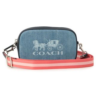 コーチ(COACH)の新品 コーチ COACH ショルダーバッグ デニム コンバーチブル ベルトバッグ デニムブルー 水色(ショルダーバッグ)